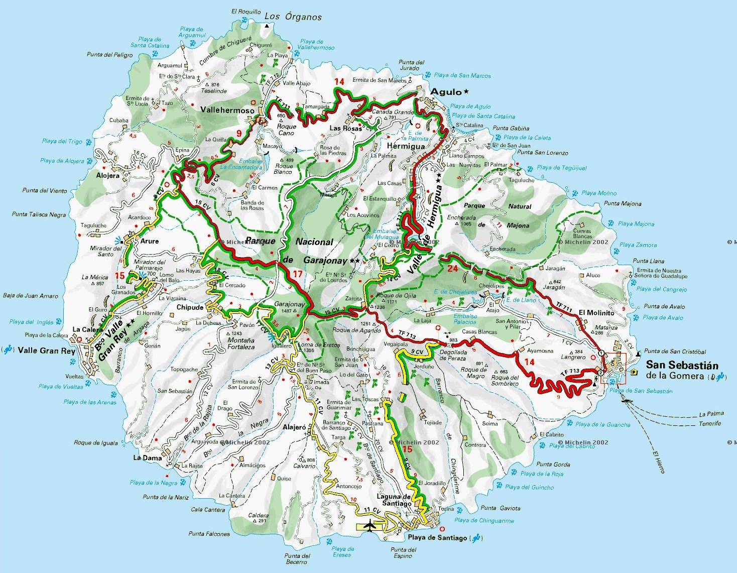 Карта острова Ла Гомера